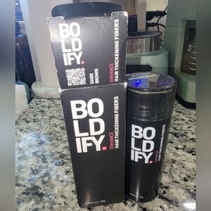 Boldify dark brown hair fibers
